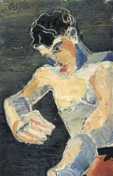 Selbstbildnis junger Boxer
